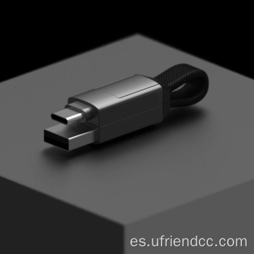 Cable de datos de Ports de iluminación USB Tipo-C de Keyring de 4in1Portable